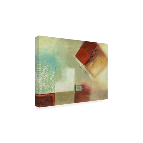 Pablo Esteban 'Watered Down Squares With Jewel' Canvas Art,35x47